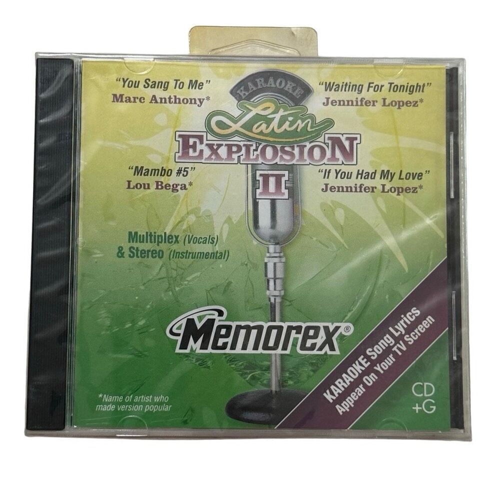 LATIN EXPLOSION 2 KARAOKE SONG LYRICS CD+G LASER CD JENNIFER LOPEZ LOU BEGA NEW